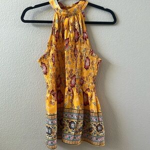Rachel Zoe floral high tank top. NWT size medium